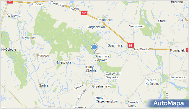 mapa Stramnica Gajówka, Stramnica Gajówka na mapie Targeo